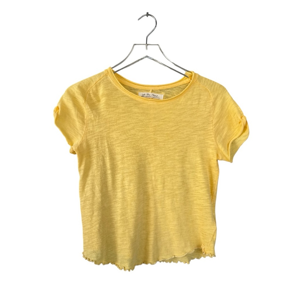 We The Free Sunny Yellow Slub Short Sleeve Tee